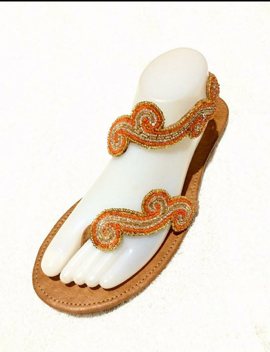 Regine handmade beaded sandals - Maevi Collection