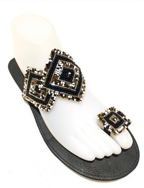 Gess Handmade Beaded Sandals - Maevi Collection